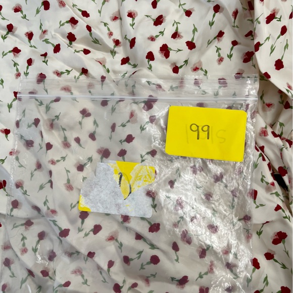 KHAITE Women's Floral Print Attached Scarf Blouse Size 2 - Picture 12 of 12